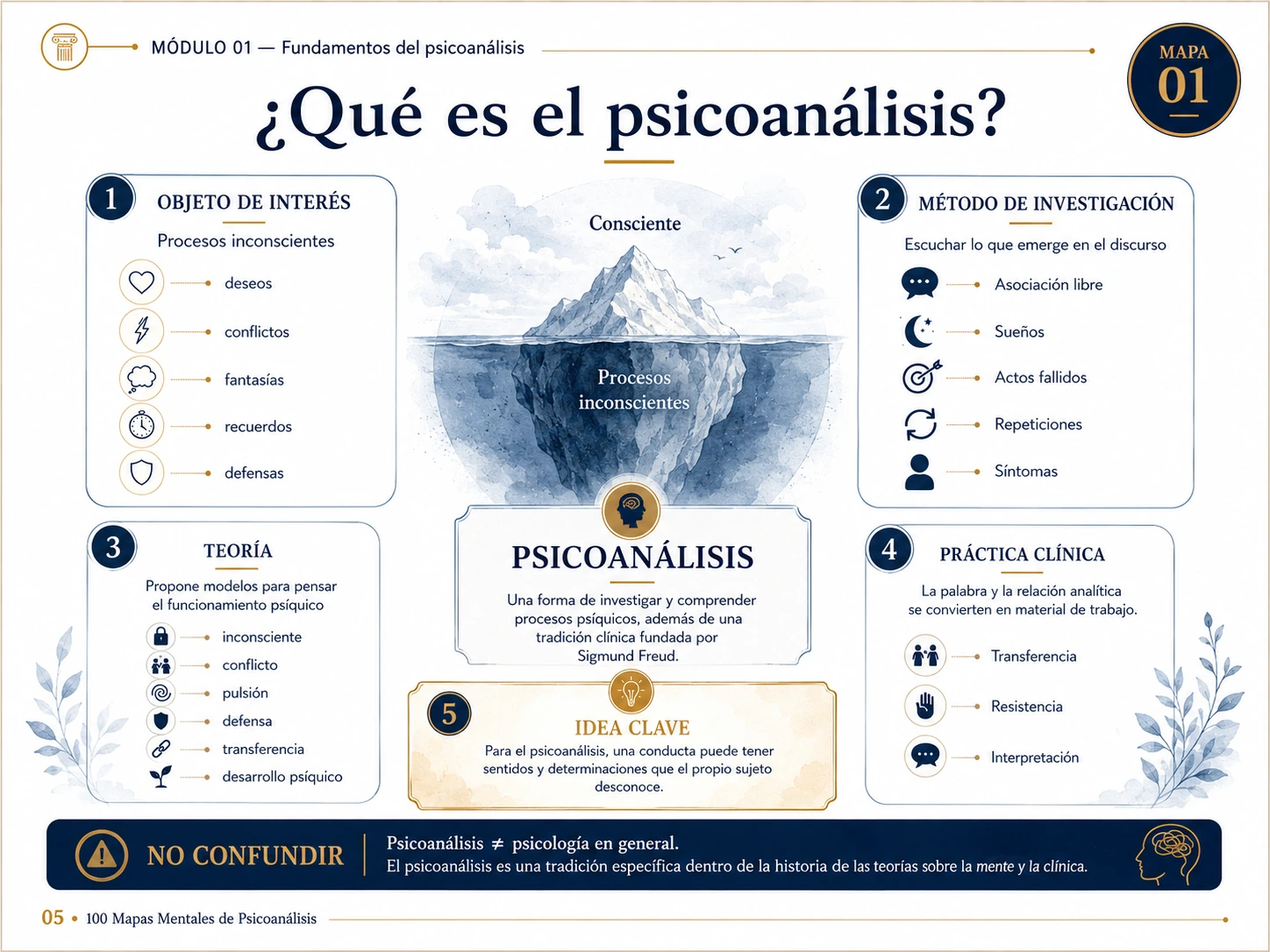 Vista interna del mapa mental de Psicoanálisis 6